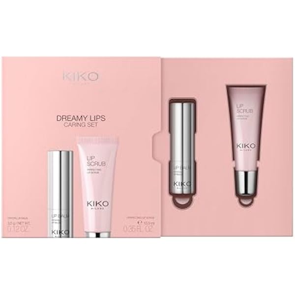KIKO Milano Dreamy Lips Caring Set, Zestaw Do Pielęgnacji Ust: Połyskujący Balsam I Peeling