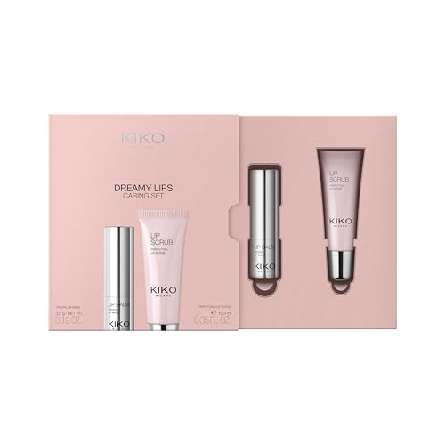 KIKO Milano Dreamy Lips Caring Set, Kit Skincare Per Le Labbra: Balsamo Scintillante E Scrub