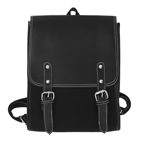ZCABYBD Bolso Mujer Mochila Escolar Femenina Estudiante Universitaria De Cuero Suave Retro Moda Simple Gran Capacidad