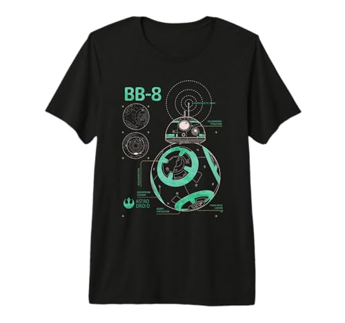 Star Wars BB-8 t-shirt blueprint confortable pour éliminer les hauts rêches