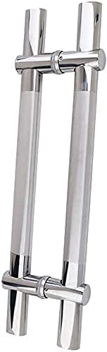 HYLYGFH Door Handlesets Adjustable Hole Pitch Stainless Steel Door Handle, Commercial Shop Glass Sliding Door Handle Barn Door Handle Wooden Door Handle Bathroom Shower Door Handle, 5 Size