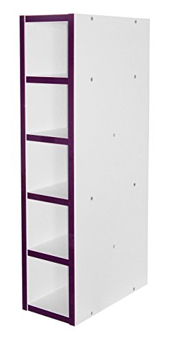 Berlioz Creations CB15BA Meuble de Cuisine Casier 5 Bouteilles Aubergine Haute Brillance 15,2 x 34 x 70 cm, Fabrication 100% Française