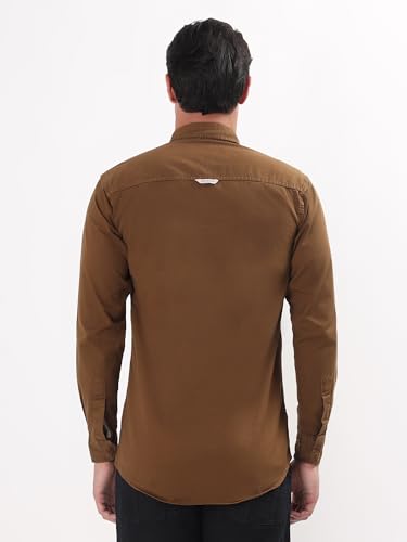 Image of Premium Men Plain Shirt Full Sleeve | Button Down Collar RFD Lightweight Fabric | Regular Fit Casual Wear Shirt with Double Pocket Design