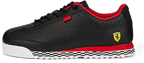 PUMA Kids Boys Scuderia Ferrari Roma Via Perforated Lace Up Sneakers Shoes Casual - Black