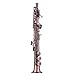 ammoon LADE Profesional Bronce Rojo Recta Bb Saxofón Soprano Sax Instrumento de...