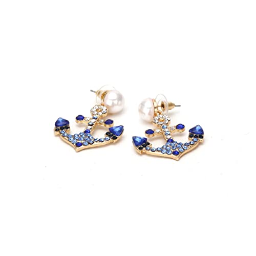 Blue Anchor Earrings For Women, Cute Anchor Statement Earrings For Girls, Nautical Marine Anchor Dangle Earrings Hypoallergenic, Navy Sailor Ship Symbol Anchor Drop Earrings, Ocean Anchor Bohemian Earrings Studs, Anchor Nautical Jewelry Gifts Funny Earrings #TOP4