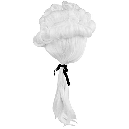 baotongle White Gentleman Lawyer George Washington Wig Costume Accessory
