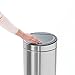 Brabantia Press-Top Kitchen Trash Can | Matt Steel Fingerprint Proof | 8 Gallon / 30L | Home Trash Can with Soft-Touch Stay-Open Lid & Removable Inner Bucket | + Trash Bags