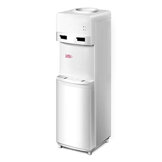 Giantex Top Loading Water Cooler Dispenser 5 Gallon Normal Temperature Water And Hot Bottle Load Electric Primo Home (White)
