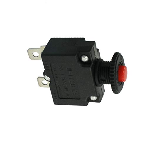 Aexit AC 125/250V Switches 15A SPST Circuit Breaker Thermal Pushbutton Switches Overload Protector