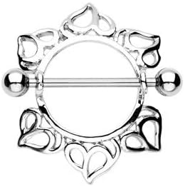 PiercedOff Nipple Shield with Encircled Hearts
