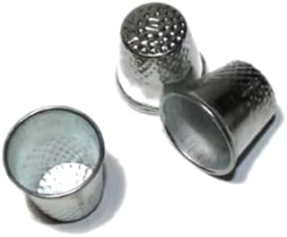 Pack of 3 Thimble Cutter Sewing Tool Silver Metal Handle Finger Guard Protective Pen Needle Handmade Sewing Machine Accessories Durable Useful and Practical Cute Design Practical Design and Long