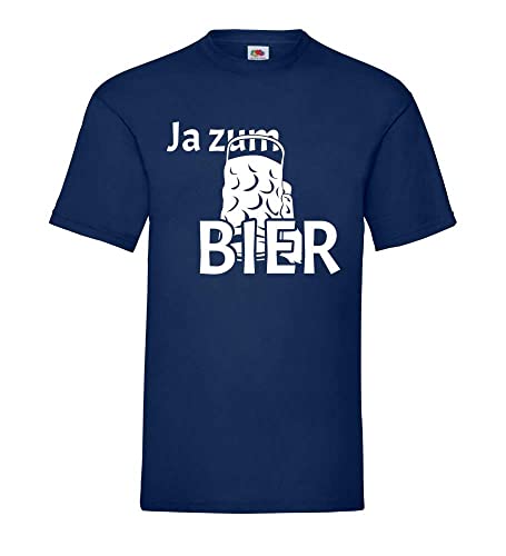 T-shirt Ja zum Bier homme bleu marine XXXL en coton confortable