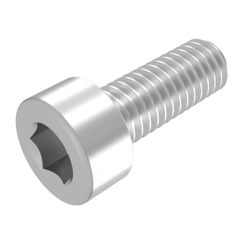 SECCARO Tornillo cilíndrico M3 x 8 mm, acero inoxidable V2A, VA A2, DIN 912/ISO 4762, hexágono interior, rosca completa, 20 unidades