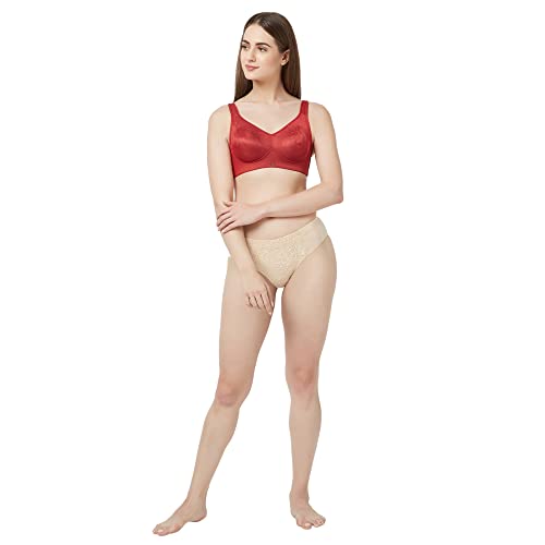 Image of SOIE Women Minimizer Poly Spandex Full Coverage Non Wired Bra