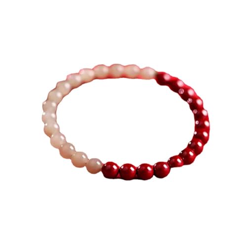 Bracelet jade et cinabre 6mm pour rayonner au quotidien avec un bijou féminin créatif