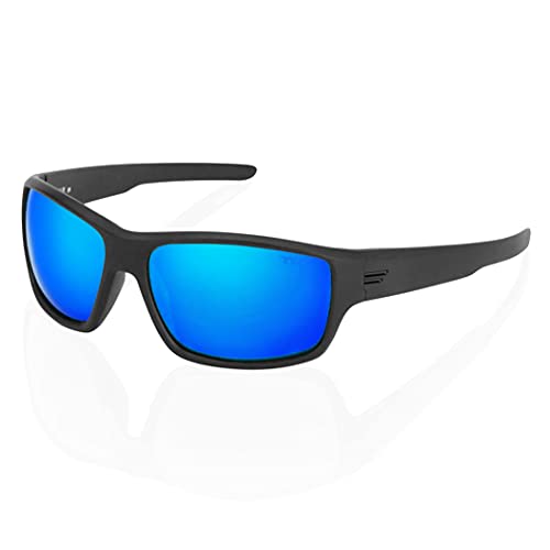 Image of TOROE Performance Eyewear FIELD All Black Sports Polarized Sunglasses w /Hydrophobic Coating Polycarbonate AR Lenses