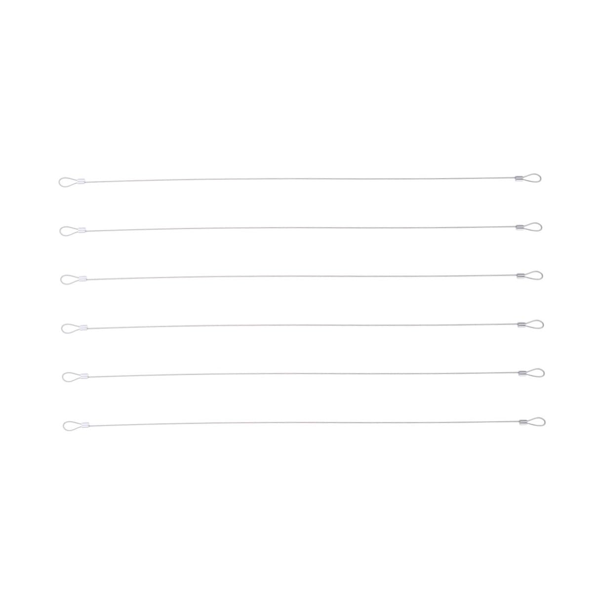 NULYLU Safety Stainless Steel Lanyards Cameras 6 Pack Versatile Tethers for Camera Systems Devices (60cm Red)