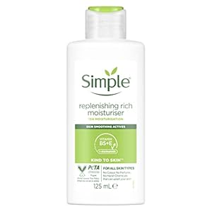 Simple Kind To Skin Replenishing Uk’S #1 Facial Skin Care Brand* Rich Moisturiser For 12-Hour Moisturisation 125 Ml