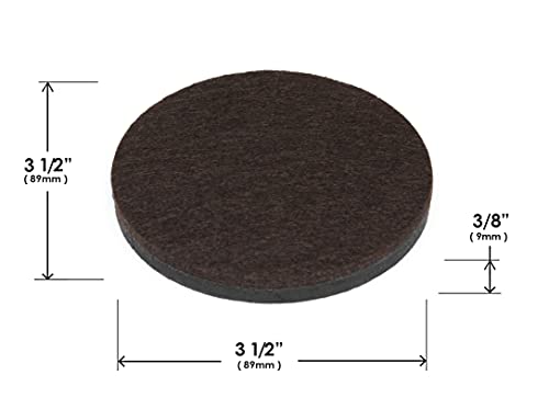 Slipstick Cb136 Premium Felt Furniture Sliders For Hardwood Floors (8 Pack) Reusable 3-1/2” Round Furniture Movers For Sliding On Hard Surfaces, Heavy Duty Felt & Rubber Foam, Black #TOP4