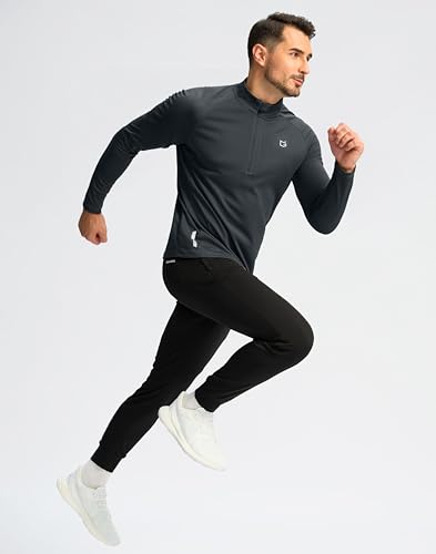 Image of G Gradual Men's Quarter Zip Pullover Running Athletic Shirts Long Sleeve | Lightweight, Quick Dry, Moisture Wicking, Sun Protection, 1 /4 Zip Golf Pullover for Men Workout, Gym, Hiking, Casual