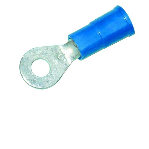 3M Ring Terminal Vinyl Insulated #6 Blue 16-14 Gauge - 100PK