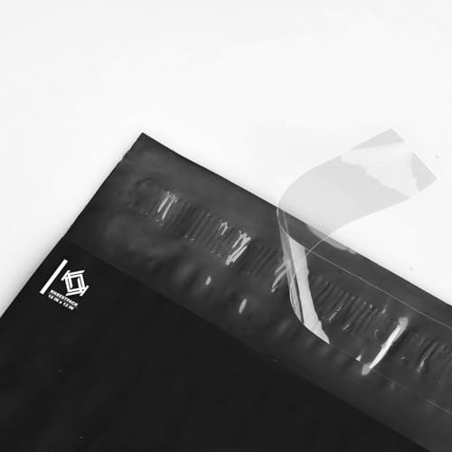 Image of KKBESTPACK 50 Large Poly Mailers 10x13 Shipping Bags for Small Business - Self Sealing Package Envelopes Black