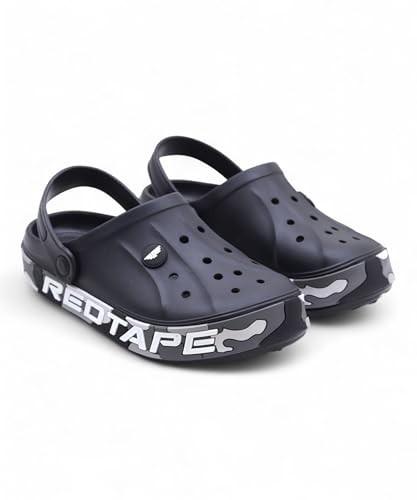Image of Red Tape Mens Lightweight EVA Clogs Slip-On Comfortable Casual Footwear with Adjustable Back Strap and Anti-Slip Outsole