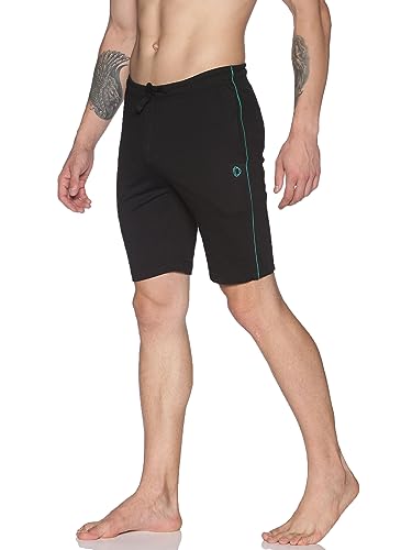 Image of Dollar Cotton Rich Fabric Solid Men's Shorts | Contrast Piping | One Side Zipper Pocket with Embossed Branding | Self Waistband with Drawcord | Wide Array of Attractive Colours