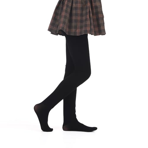 EVERSWE Girls' Winter Fleece Lined Tights, Girls' Thick Microfiber Tights