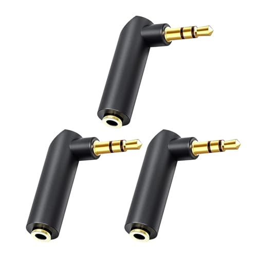 POTRRCIUSUER 3.5mm�X�e���I�~�j�v���O L�^ (3�Z�b�g) �I�X���X L�� �ϊ��R�l�N�^ �f���\�h�p AUX�[�q�p �w�b�h�z�� �C���z���P�[�u���p