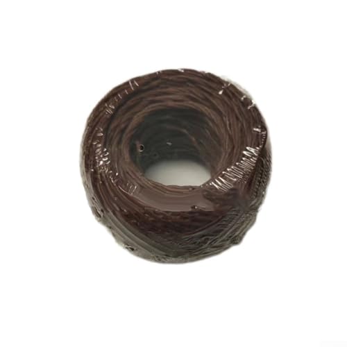 Stoppini di spago di canapa biologica da 1,9 m rivestiti con cera d'api naturale per realizzare candele, biodegradabili e sostenibili (caffè)