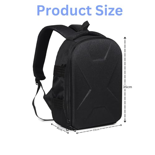 Image of GadgetBite Camera Bag Hardshell Water Resistant Professional Camera Backpack with Rain Cover Customizable Shockproof Lens Pockets for DSLR Lenses Go Pro Canon Nikon Sony Cameras Accessories