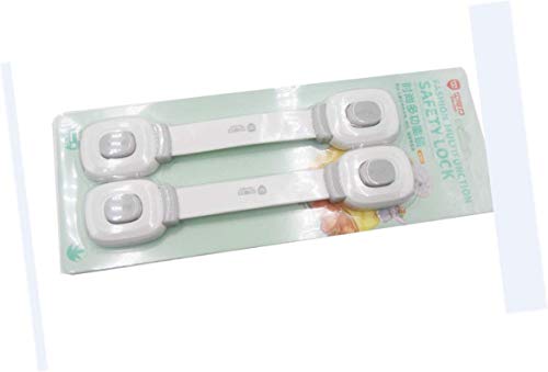 Child Safety Locks for Cabinet Baby Proof Lock Strap Latch for Cupboard Drawers Closet Appliances Door Oven Fridge Toilet Seat Refrigerator Trash Pack of 2
