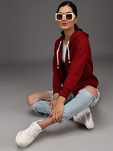 Image of eKools� Women's Fleece Winters Hoodie Sweatshirt Zipper with Pockets (Flee1 Series)