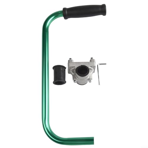 Zeroupshop Verstellbarer Trimmer-Hilfsgriff, Aluminium, ergonomischer Griff, Unterstützung für Rasenpflegegeräte, Gartentrimmer-Aufsatzwerkzeug (grün)