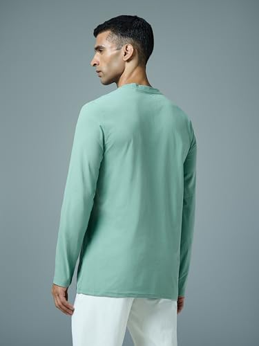 Image of TECHNOSPORT Men's Slim Fit Full Sleeve Crew Neck T-Shirt, COTFLEX Quick Dry Moisture Wicking Stretchable Sports Gym and Casual Wear