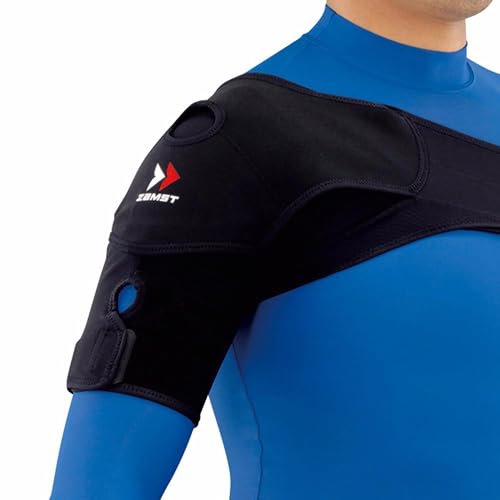 Zamst Shoulder Wrap Sports Shoulder Brace With Dynamic Stabilization For Shoulder Injuries-for Football, Volleyball, Tennis, Pickleball, Golf, Ice Hockey-Black, Large