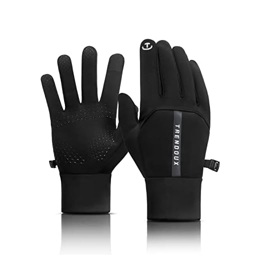 TRENDOUX Touchscreen Gloves, Knit 360° Whole Palm Touch Screen Winter Glove Men Women Texting Smartphone Driving - Anti-Slip Silicone Gel - Thermal Soft Wool Lining - Warm in Cold Weather - Black - M