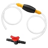 【Packliste】: Das Schlauchpumpe-Set enthält eine vergrößerte Siphonkugel von 23,3 × 6 cm, einen 2,5 m langen, transparenten PVC-Schlauch mit 1,8 cm Durchmesser (frei schneidbar) und ein 9,2 × 5,6 cm großes ABS-Durchflussregelventil (Linksdrehung: geschlossen; Rechtsdrehung: offen).