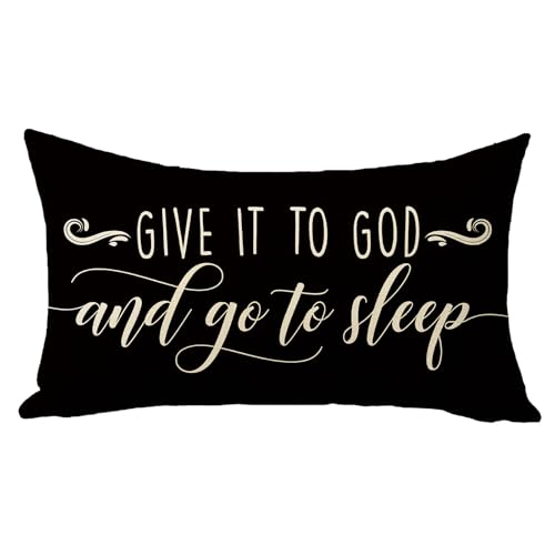 Fjfz Christian Give It It To God and Go To Sleep ���������X���[�s���[�J�o�[ 12×20�A�����` �@���I �C���X�s���[�V���� �����̌��t �z�[���f�R���[�V�����A�����\�t�@�N�b�V�����P�[�X �C�G�X�̐M�̋F���