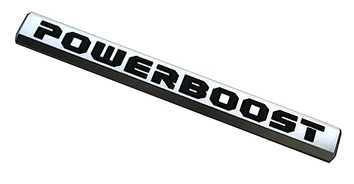 Image of 2pcs POWERBOOST Latter Emblem Left Door Badge Nameplate Replacement for 2019-2023 F-150 (Chrome)