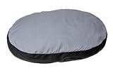 Karlie Kissen oval L: 90 cm B: 66 cm H: 10 cm grau-schwarz