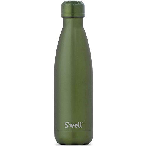 S'well GEEM-17-B16 Vacuum Insulated Stainless Steel Water Bottle, Double Wall, 17 oz, Emerald