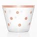 9oz Slim Rose Gold Cups | Polka Dots Plastic Wine Tumblers | Disposable & Recyclable Party Cups | 50 Count
