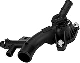 Engine Coolant Housing Water Outlet with Sensor - Compatible with Chevy Cruze, Sonic, Trax, Buick En