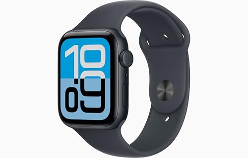 Apple Watch SE 3 [GPS, 44mm] Caja de Aluminio Medianoche con Correa Deportiva Color Medianoche, M/L (Reacondicionado)