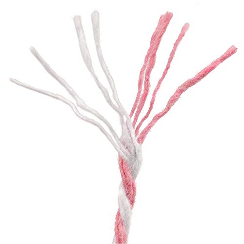 Image of jijAcraft Pink and White Twine String, 328 Feet Christmas Bakers Twine String, 2MM Heavy Duty Packing String for DIY Crafts, Christmas Decoration, Gift Wrapping, Craft Wrapping