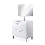 Garantía de 2 años (ver condiciones) con un servicio post-venta 100% satisfacción, reposición inmediata y gratuita de piezas extraviadas o dañadas. En el precio únicamente está incluido el mueble de baño y el espejo, si quieres adquirir el lavabo te facilitamos las referencias: 305950O (cerámica) o bien 305920O (PMMA). Deberás tener en cuenta que la grifería y los objetos de decoración no están incluidos.