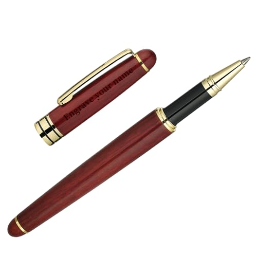 BEILUNER Luxury Wood Ballpoint Pen Writing Set,Bamboo-Elegant Nature Nice Gift Pen Set for Signature Executive Business Office Fancy Writing Supplies - Christmas Gift Boxed with Spare Refill